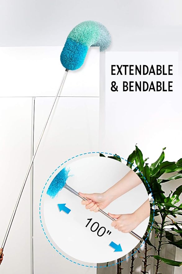 BOOMJOY Microfiber Feather Duster Set with Extension Pole