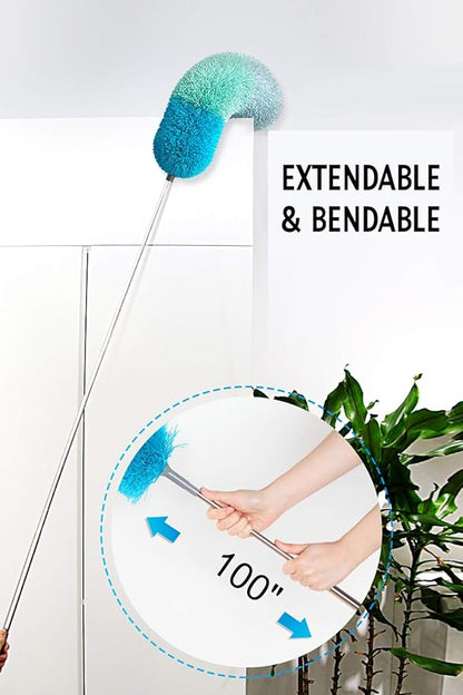 BOOMJOY Microfiber Feather Duster Set with Extension Pole