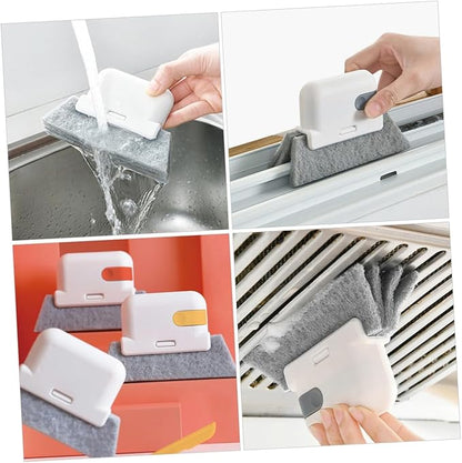 3pcs Window Track Cleaner Set Multifunctional Cleaning Brushes for Window Grooves Tile Lines Car Vents Detachable Design for Easy Use Tight Spaces Grey Ginger Orange Red