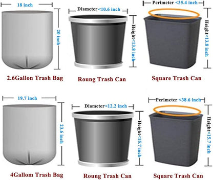 Compostable Trash Bags, 2.6 Gallon Small Disposable Compost Bags 150 Count Garbage Bags Made from PSM Starch-Based for Kitchen Bathroom Bedroom Office Trash Can