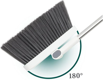 Dustpan and Broom Set Brush for Home Cleaning Long Handle Broom Kit Comfortable Sweep Decorative Brush