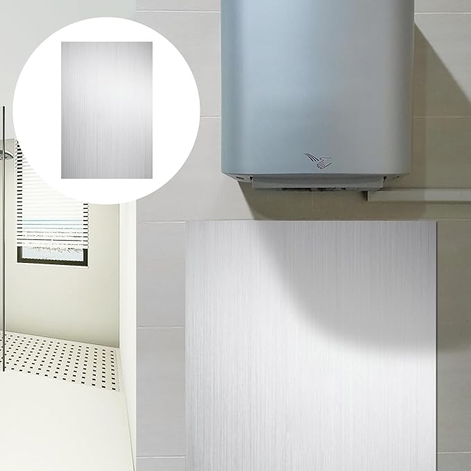 1 Pcs Hand Dryer Wall Splash Guard, Wall Backsplash Protector with Adhesive for Kitchen Sink, 23.62 x 15.75 Inch Backsplash Panel Hand Dryer Wall Guard for Wall Splash Protector Supply
