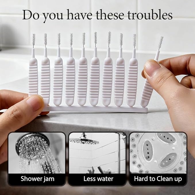 Shower Head Cleaning Brush for Small Hole, 2026 Upgrade Gap Hole Anti-Clogging Cleaning Brush, Multifunctional Shower Head Cleaning Brushes for Household Bathroom (40 Pcak)