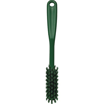 Vikan - Fine Dish Brush - Heavy-Duty, Narrow, Slip-Resistant Cleaning Brush, Polypropylene, Polyester Bristle, 11 Inch, Green, (42872)