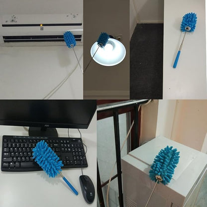 Microfiber Extendable Hand Dusters Washable Dusting Brush with Telescoping Pole for Cleaning Car, Computer, Air Conditioning, TV and Else Pack of 3