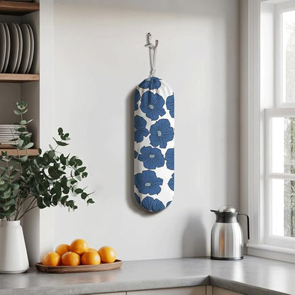 Flower Plastic Bag Holder, Garbage Shopping Trash Bags Carrier Organizer Dispenser, Reusable Grocery Bag Organizer, Wall Mount, Home Kitchen Essentials, Housewarming Gifts