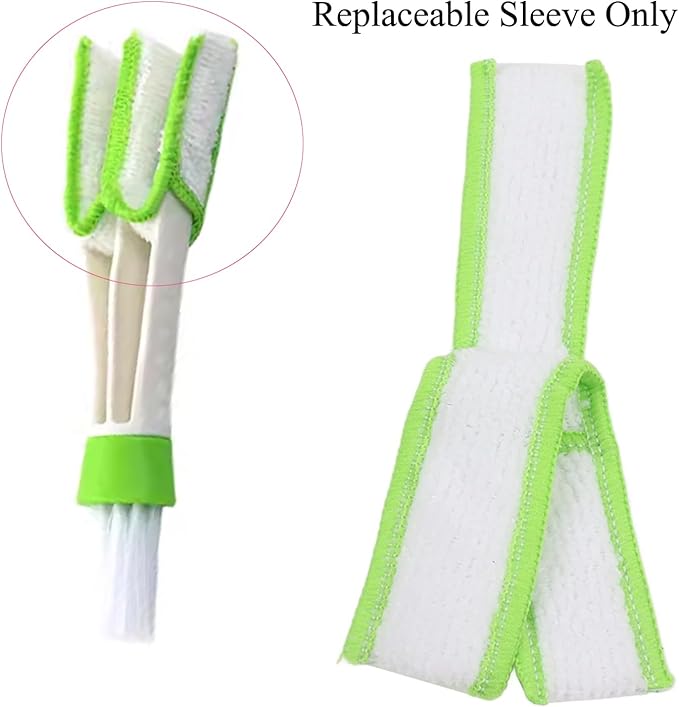 7 Pack Mini Duster Microfiber Sleeves Replacement Double Ended Car Air Vent Cleaning Brush Refills Pads for Car Detailing Brushes Duster Cleaning Kits Air Vent Crevice Dusting Detail Cleaner