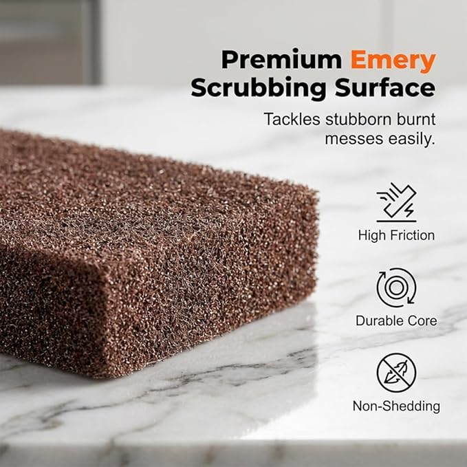 Magic Emery Cleaning Sponge Rust Remover, 2026 New Nano Carborundum Sponge, Pot Scrubber Scouring Pad Kitchen Magic Cleaning Sponge for Removing Rust Cleaning Pots and Pans (8pcs)