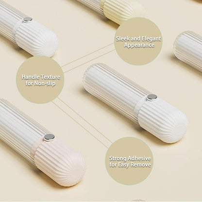 Compact Lint Roller with 150 Sheets - Portable Pet Hair Remover for Clothes, Furniture, and Travel Essentials Household Use, 1 Handle+5 Roller Refills (White)