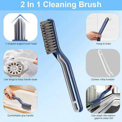 2PCS Nexa Remover Gel,Nuroclean Remover Gel with 2PCS Hard Bristle Crevice Cleaning Brush,Suitable for Grout, Refrigerator, Bathroom Cleaning Solution , Safe Formula That Does Not Damage The Surface
