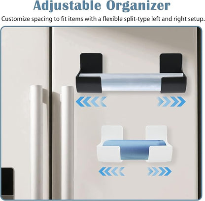 Zoyiancy 6Pcs Trash Bag Holder Dispenser, Adjustable Plastic Bag Roll Organizer, Wall Mount Garbage Bags Holder Dispenser for Home Kitchen Cabinet Storage Organization