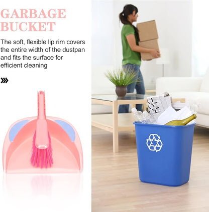 Zerodeko 1set Dustpan and Whisk Broom Set Compact Cleaning Brush and Dustpan for Household Use for Desktop and Pet Hair Cleanup Convenient Storage