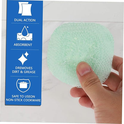 KOMBIUDA 12pcs Multi-Functional Household Cleaning Balls for Pots and Dishes Strong Scouring Power Durable Material for Kitchen and Outdoor Cleaning Tasks