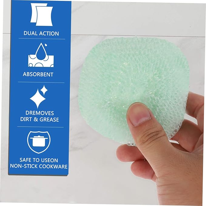 Outanaya 12pcs Kitchen Scouring Ball Washing Pot Ball for Cleaning Safe Scrubbers Kitchen Cookware Random Color