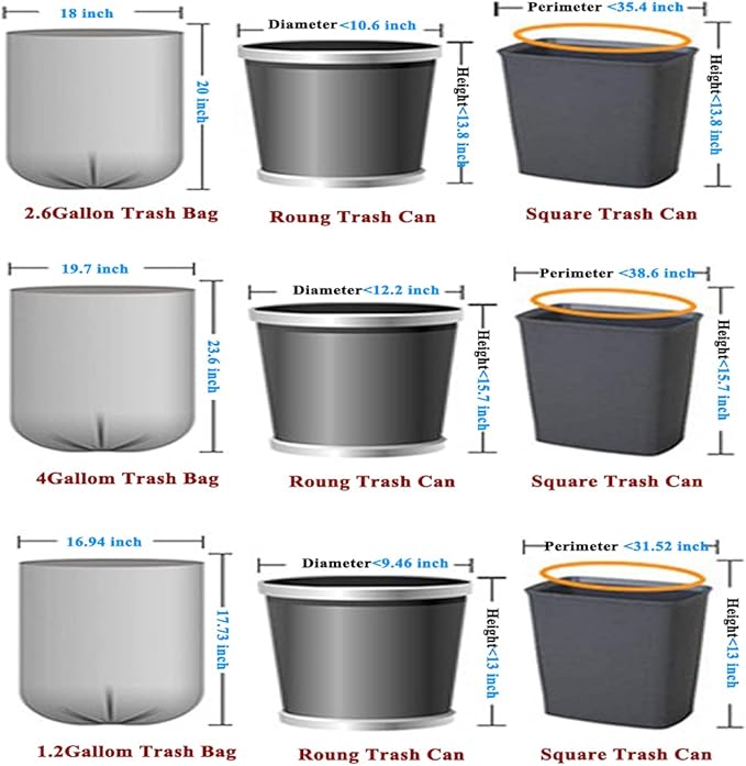 Compostable Trash Bags, 1.2 Gallon Small Disposable Compost Bags 150 Count Garbage Bags Made from PSM Starch-Based for Kitchen Bathroom Bedroom Office Trash Can (1.2 Gallon, 150)