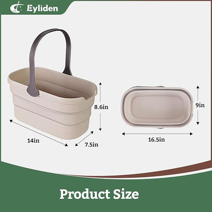 Eyliden Collapsible Bucket, Bucket for Cleaning Mop, 10L(2.6Gallon) Multiuse Foldable Water Pail, Portable Handy Basket for Cleaning Mop, Camping, Tailgating and More