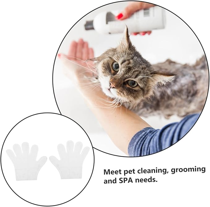 Garneck 1bag Pet Grooming Gloves for Cats Dogs Soft Pet Cleaning Gloves Sakura Fragrance No-Rinse Spa Easy Care