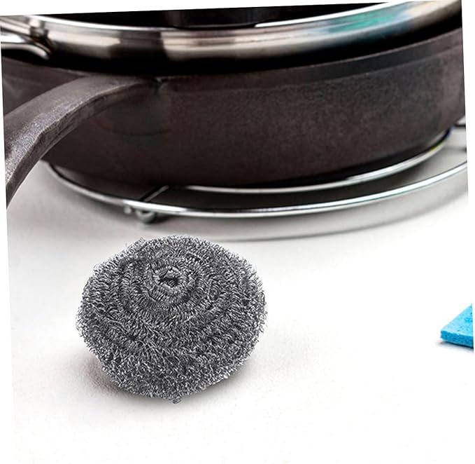 Ciieeo 20pcs Pot Scrubbers Set Heavy-Duty Cleaning Balls for Kitchen Outdoor Use Wire Balls for Vigorous Scrubbing and Scouring