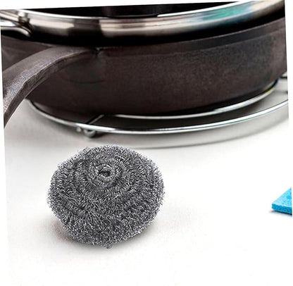 Ciieeo 20pcs Pot Scrubbers Set Heavy-Duty Cleaning Balls for Kitchen Outdoor Use Wire Balls for Vigorous Scrubbing and Scouring
