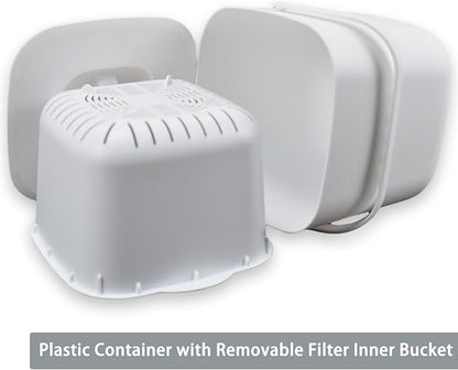 4-Liter Kitchen Compost Bin with Handles for Countertop Food Scrap Collection.White-4L-US