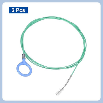 HARFINGTON 2pcs Flexible Drain Clog Remover Tool 0.08" Dia. 79" Sink Sewer Hair Drain Cleaner Tool Sink Unclogger for Kitchen Toilet Bathtub Sewer