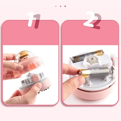 Desktop Mini Cute Vacuum Cleaner, Portable Cartoon Cleaner and Dust Sweep, Table Dust Sweeper Energy Saving, Design for Keyboard, Home, School, Office (Green)