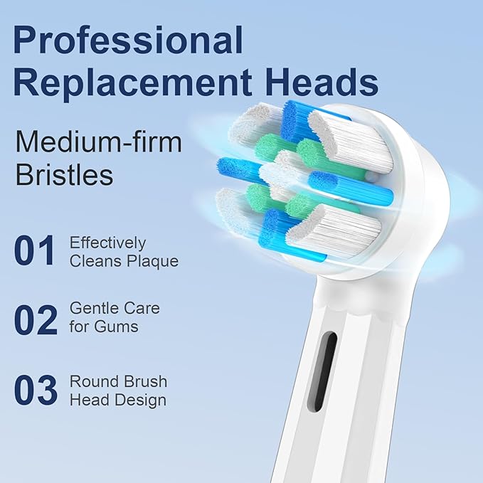 10 Pack IO Brush Head Compatible with Oral B IO 2/3/4/5/6/7/8/9/10/Deep Clean Electric Toothbrush, Replacement Heads Compatible with Oral B IO for Effective Cleaning (White)