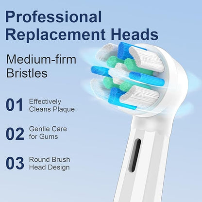 10 Pack IO Brush Head Compatible with Oral B IO 2/3/4/5/6/7/8/9/10/Deep Clean Electric Toothbrush, Replacement Heads Compatible with Oral B IO for Effective Cleaning (White)