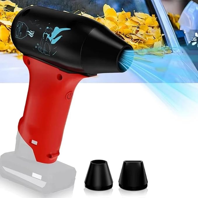Portable Jet Fan Mini Blower,130000 RPM Compressed Air Duster, Compatible with Milwaukee 12V Lithium Battery, Powered Jet Dry Blower for Car,Home,Cleaning,Leaf Blower