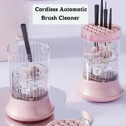 Cordless Electric Paint Brush Cleaner,Rinse Cup,Brush Rinser for Painting, Brush Cleaning Washer Rinser for Acrylic, Watercolor Painting,Bling Brush Holder (1, Bling Pink)