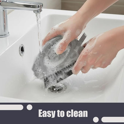 3 in 1 Cleaning Brush, Window Track Cleaner with Hard Bristle and Hidden Scraper Multifunctional Cleaning Tool for Sliding Door Track, Window Sill, Window Seal