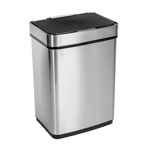Honey-Can-Do 50L SS Sensor Trash Can TRS-08414 Silver