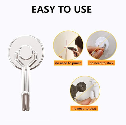 Tohoer Magnetic Hooks, Neodymium Magnets Hook Heavy Duty 30LBS with Rust Proof for Fridge, Refrigerator, Oven, Grill, BBQ, Key, Tools Holder, Utensil, Kitchen, Outdoor, Magnet for Hanging Wreaths
