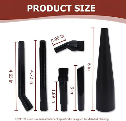 6-Pack Micro Cleaning Nozzle Kit for Compact Wet Dry Shop Vacuum,1-1/4" Detailed Cleaning Attachments