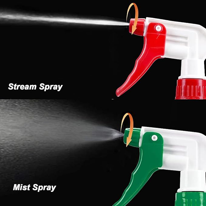 5 Pack Spray Nozzle for Bottles Universal Replacement Nozzle Heavy Duty Sprayer Trigger Head With Tube for Household Cleaning Car Detailing