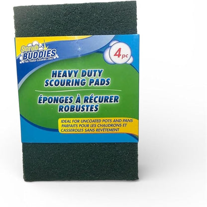 Heavy Duty scouring Pads, 4 Count