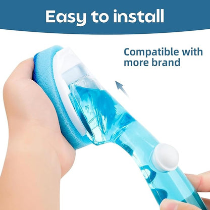 Dish Wand Sponge Refills, 6 Sponges Replacement Heads DishWand Non Scratch, Soap Control Handle Dispenser Scrubber Heavy Duty with Dishwashing Scrub Dispensing Brush Pads Cleaning Supplies （Blue）