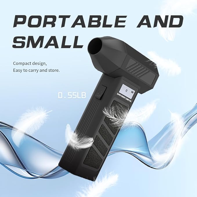 Electric Air Duster with Light - 130000RPM Cordless Blower for SUP Pump, Inflatable Paddleboard, Rechargeable Brushless Motor, 4-Speed for Computer, Keyboard, Car, Home, Outdoor Cleaning