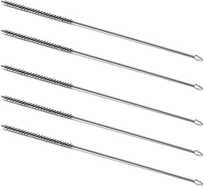 Utoolmart Steel Wire Cleaning Brush, Spiral Power Tube Brush, Steel Wire Tube Brush Cleaning Tool, Tube Bottle Brush, 0.2-inch Diameter 12-inch Length, 5pcs