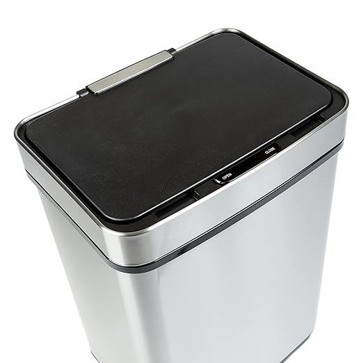 Honey-Can-Do 50L SS Sensor Trash Can TRS-08414 Silver