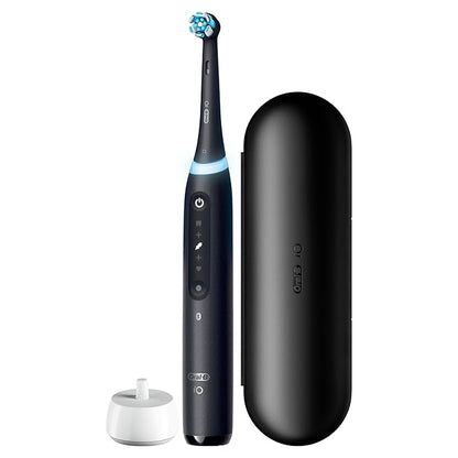 Oral-B Rechargeable Electric Toothbrush, iO5 Customizable Clean, 5 Cleaning Modes, Visual Pressure Sensor to Protect Gums, Travel Case, Black