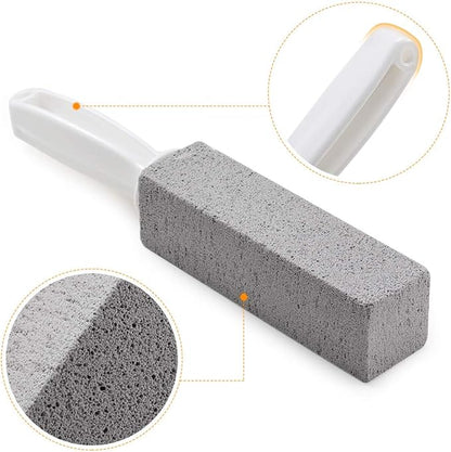 Kadden 2 Pack Pumice Stone Toilet Bowl Cleaner with Handle, Hard Water Ring Remover & Stain Scrubber for Bathroom, Pool, Sink and Tub, Ergonomic Heavy Duty Cleaning Tool