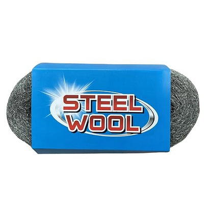 Steel Wool, 3'' x 11Ft, Grade #0000 - #4 Steel Wool, Steel Wool Mice Control - Coarse Steel Wool #1 for Remove Dirt & Grease and Clean, Steel Wool Pads for Household, Kitchen(#1)