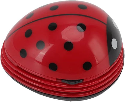 Mini Desktop Vacuum Cleaner Cartoon Ladybug Sweeper Handheld Vacuum Paper Portable Ladybird Shape for Cute Red Red Ladybird Handheld Vacuums