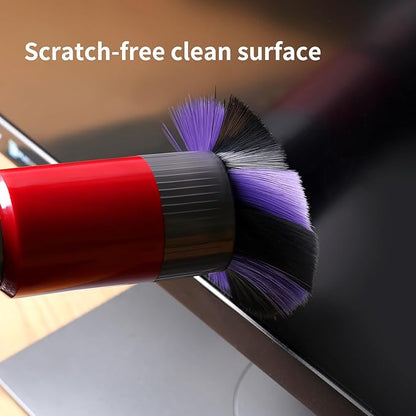 Soft Bristle Dust Brush Compatible with Dyson V7 V8 V10 V11 V15 Vacuum Cleaner - Traceless, Scratch free, Self cleaning, Compact Design for Fine Surfaces, Dust Brush Vacuum Attachment