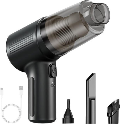 Wireless Handheld Car Vacuum Cleaner Portable Cordless, Vacuum Cleaner with Multi-nozzles, Portable Mini Handheld Wet/Dry Cordless Car Vacuum Cleaner (Black)