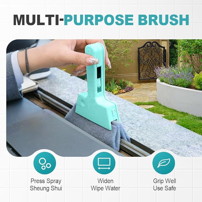 Magic Window Track Cleaner, 2026 Upgraded Window Groove Cleaning Brush Tools Set, Hand-held Window Track Cleaner Brushes Tools Set for Window lides Gaps Tile Lines Shutter Car Vents (Yellow 3pcs)