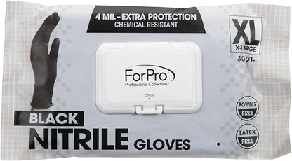 ForPro Disposable Nitrile Gloves, Chemical Resistant, Powder-Free, Latex-Free, Non-Sterile, Food Safe, 4 Mil