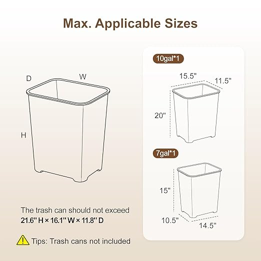 ZIFTY 10 Gallon Pull Out Trash Can Cabinet with Charging Station, Pet Proof Freestanding Kitchen Trash Bin Cabinet with Hooks, Coffee Bar, Wooden Garbage Recycling for Kitchen, Living Room