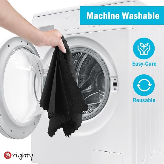Orighty Microfiber Cleaning Cloth, 600 Pack Highly Absorbent Cleaning Rags, Household Cleaning Supplies, Reusable Microfiber Towels Lint Free Cloths for House, Kitchen, Car Care, 12x11 inch, Black